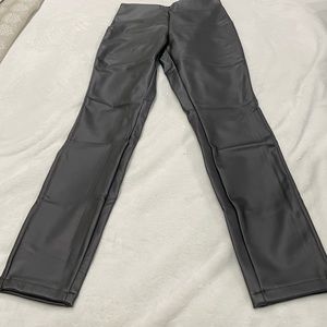 Black pleather leggings